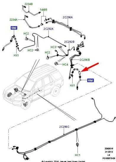 LAND ROVER FREELANDER 2 L359 Priekinis stabdžių žarnelis LR040770 Naujas originalus