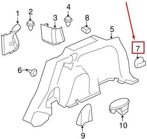 LAND ROVER FREELANDER L359 Bagažo tinklo pririšimo kablys originalus LR008969