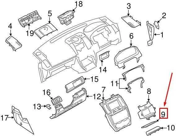 LAND ROVER FREELANDER L359 Instrumentų skydelio guminė kilimėlis LR006389 NAUJAS ORIGINALUS