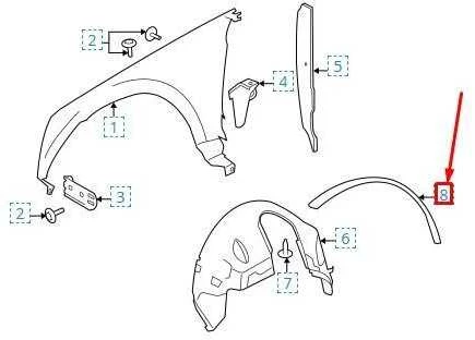 LAND ROVER FREELANDER L359 Priekinis sparnas apsauginis dangtis LR001623 NAUJAS ORIGINALUS