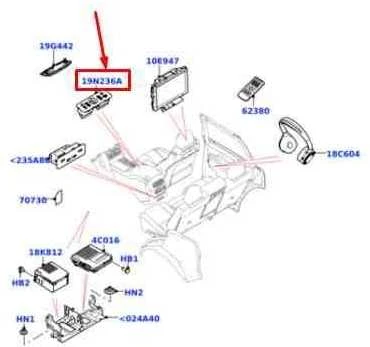 Land Rover Garso Sistemos Suteikimo Lizdas Originalus LR106219
