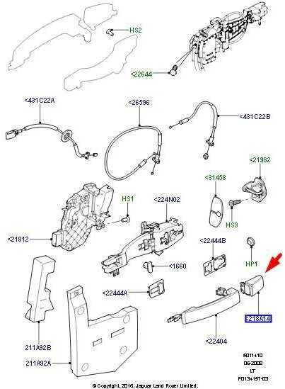 LAND ROVER L15 LR Sport Vairuotojo Pusės Kairės Priekinės Durų Rankenos Dangtelis Tungstenas CXJ500030LEP