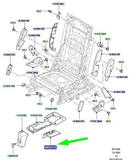 LAND ROVER LR DISCOVERY 3 L319 Galinės Dešinės Sėdynės Apdailos Užsklanda HXT500780PVJ NAUJA ORIGINALI