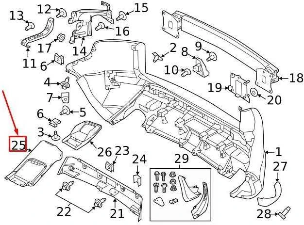 LAND ROVER LR RANGE ROVER EVOQUE L538 Galinio bamperio dešinysis išmetimo vamzdžio dangtelis LR026328 NAUJAS GENIALUS
