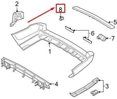 LAND ROVER LR RANGE ROVER L322 Galinės Dešinės Išorinės Parkavimo Jutiklio Apdaila LR011451 NAUJA ORIGINALI