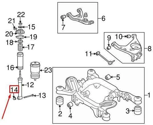 LAND ROVER LR RANGE ROVER L322 Pakabos Šoko Absorbento Veržlė RYH501100 NAUJA ORIGINALI