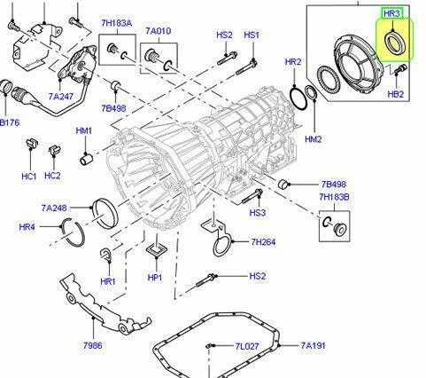 LAND ROVER LR RANGE ROVER L322 Pavarų dėžės prailginimo korpuso O-žiedas TYX000080 NAUJAS ORIGINALUS