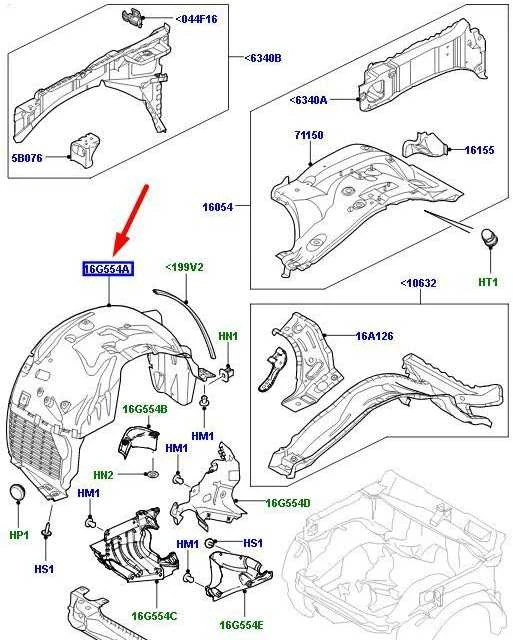 LAND ROVER LR RANGE ROVER SPORT L320 Priekinio Kairio Rato Korpusas Liner LR015040 NAUJAS ORIGINALUS