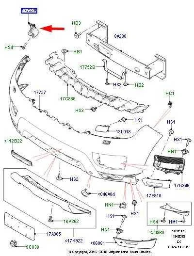 LAND ROVER LR RANGE ROVER SPORT L494 Priekinio kairiojo bamperio laikiklis Originalus LR076777