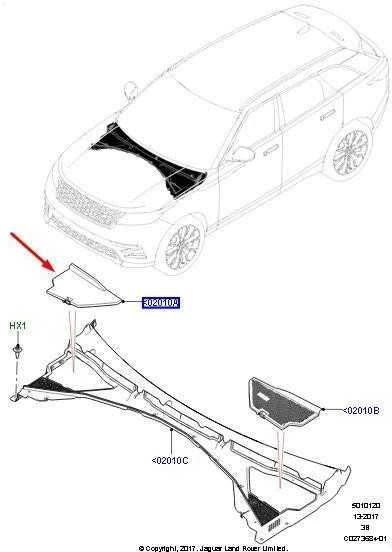 LAND ROVER LR RANGE ROVER VELAR L560 Dešinės pusės skydelio apdaila LR093085 LHD Naujas originalus