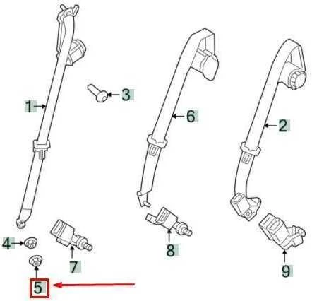 LAND ROVER OEM LR DISCOVERY SPORT L550 GALINĖS SĖDYNĖS IŠORINIO DIRŽO LAIKIKLIO VERŽLĖ LR061323 ORIGINALI