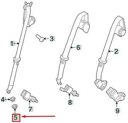 LAND ROVER OEM LR DISCOVERY SPORT L550 GALINĖS SĖDYNĖS IŠORINIO DIRŽO LAIKIKLIO VERŽLĖ LR061323 ORIGINALI