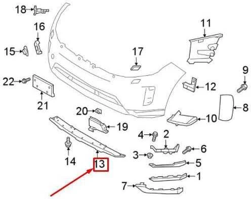 LAND ROVER OEM LR RANGE ROVER EVOQUE L551 PRIEKINIS BAMPEKLO APATINIS VALANSAS LR128228 ORIGINALUS