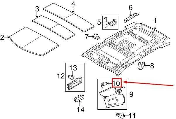 LAND ROVER OEM LR RANGE ROVER L322 SAULĖS ŠALMAS DEŠINĖS LAIKIKLIS EGP000040VAE ORIGINALUS