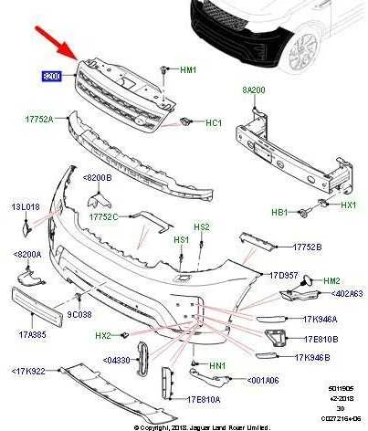 Land Rover Priekinis Radiatoriaus Groteles Discovery V L462 Originalus LR110606
