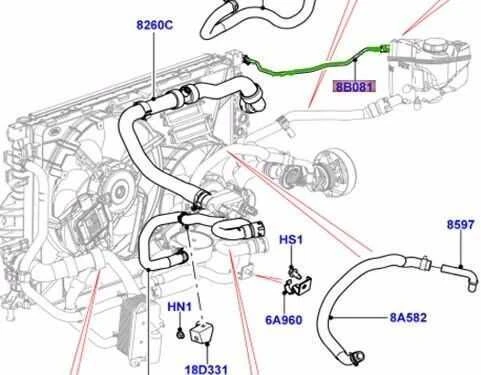 LAND ROVER RADIATORIAUS VIRŠUTINIO PERPILDYMO ŽARNA RANGE EVOQUE LR024251 ORIGINALUS