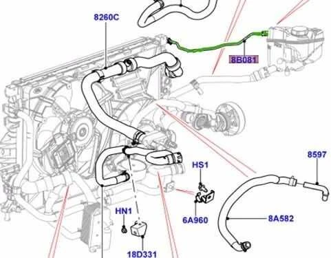 LAND ROVER RADIATORIAUS VIRŠUTINIO PERPILDYMO ŽARNA RANGE EVOQUE LR024251 ORIGINALUS