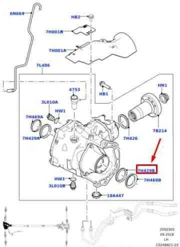 Land Rover Range Rover Evoque Discovery Sport Galios Perdavimo Bloko Dėžės Antspaudas Originalus LR051397