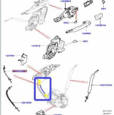 Land Rover Range Rover Evoque L538 2012 2018 Kabelis Originalus LR025544