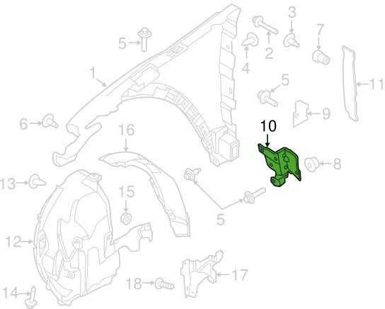 LAND ROVER RANGE ROVER EVOQUE L538 Priekinio kairiojo sparno laikiklis originalus LR039126