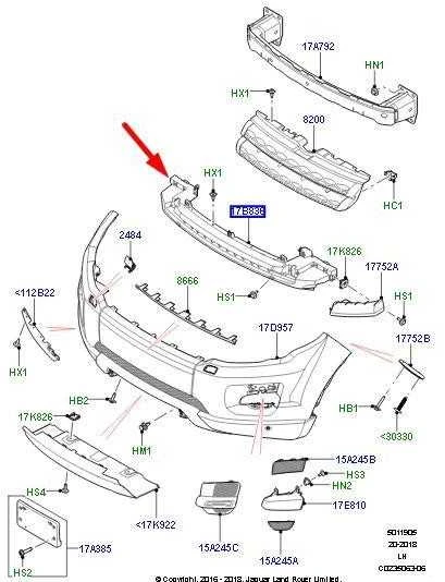 Land Rover Range Rover Evoque L538 Priekinis Bumperio Skersinė Originalus LR036195