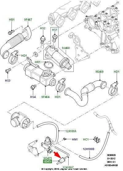 LAND ROVER RANGE ROVER L322 EGR oro filtras PHB000450 Naujas originalus