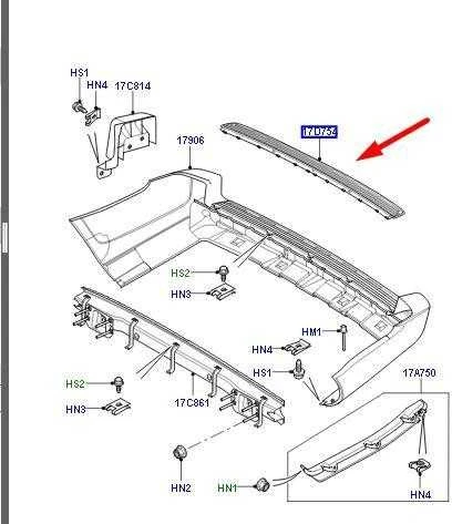 LAND ROVER RANGE ROVER L322 Galinės Bamperio Įdėklas Žingsnio Padas LR014496 Naujas Originalus