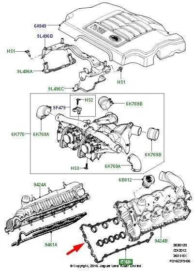 LAND ROVER RANGE ROVER L322 Kairio įsiurbimo kolektoriaus tarpiklis LR005897 Naujas originalus