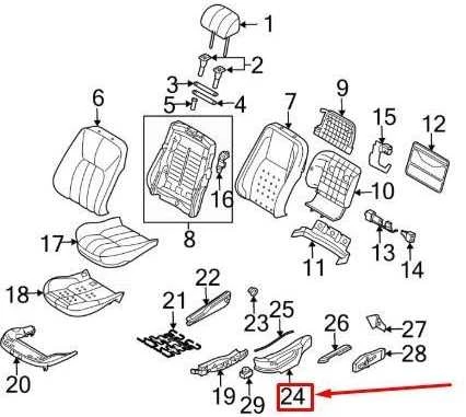 Land Rover Range Rover L322 Sėdymo Kėdės Valance HJR500021JMN Originalus