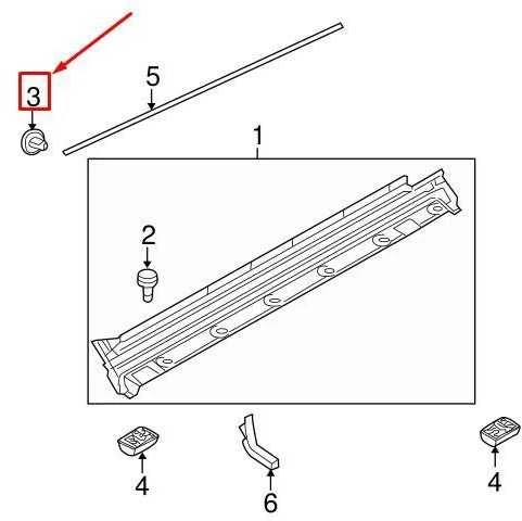 LAND ROVER RANGE ROVER L322 Šoninis skydelis Molding Clip LR018389 NAUJAS ORIGINALUS