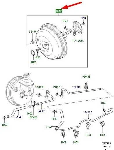 LAND ROVER RANGE ROVER L322 Stabdžių stiprintuvas SJG000090 Naujas originalus