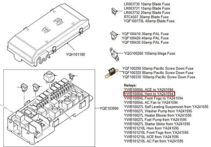 LAND ROVER RANGE ROVER P38A Garso relė YWB10004L NAUJA ORIGINALI