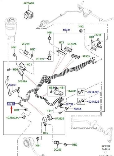 Land Rover Rangė Rover Sport 2005 2009 L320 Priekinis Aukšto Slėgio Vamzdis Originalus RQB500403