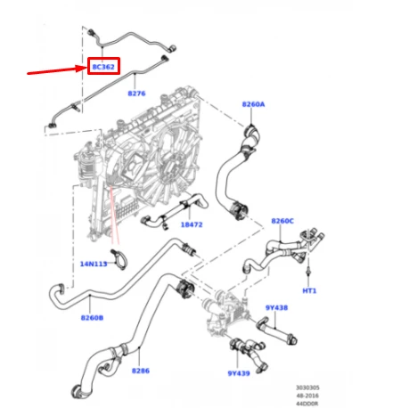 Land Rover Range Rover Sport L405 L494 Šlaunis Originalus LR035632