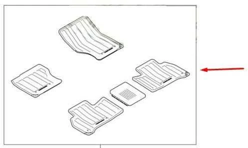 LAND ROVER RANGE ROVER SPORT L494 Grindų kilimėlių rinkinys RHD VPLWS0189 NAUJAS GENUINALUS