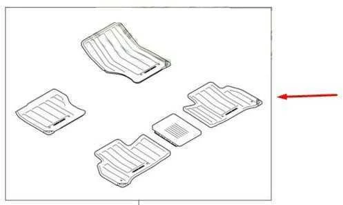 LAND ROVER RANGE ROVER SPORT L494 Grindų kilimėlių rinkinys RHD VPLWS0189 NAUJAS GENUINALUS