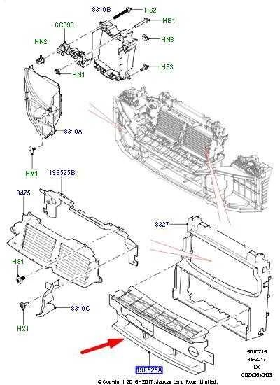 LAND ROVER RANGE ROVER SPORT L494 Oro deflektorius LR043739 Naujas originalus