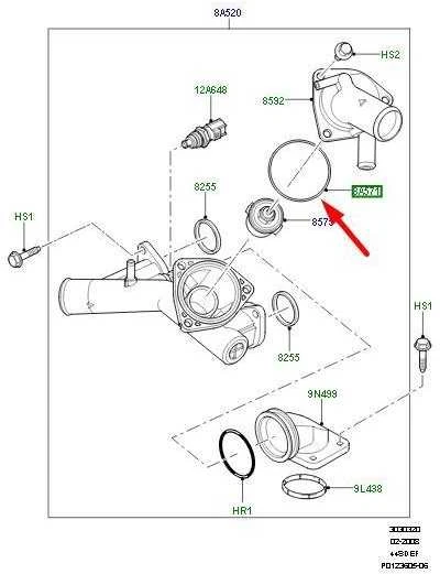 Land Rover Range Rover Sport LR3 Termostato Gasket Seal 4362513 Naujas