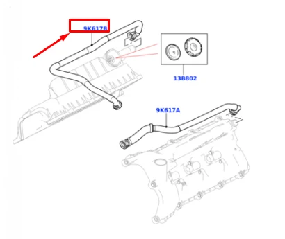 Land Rover Range Rover Vamzdžio Kvėpuoklis Originalus LR010867