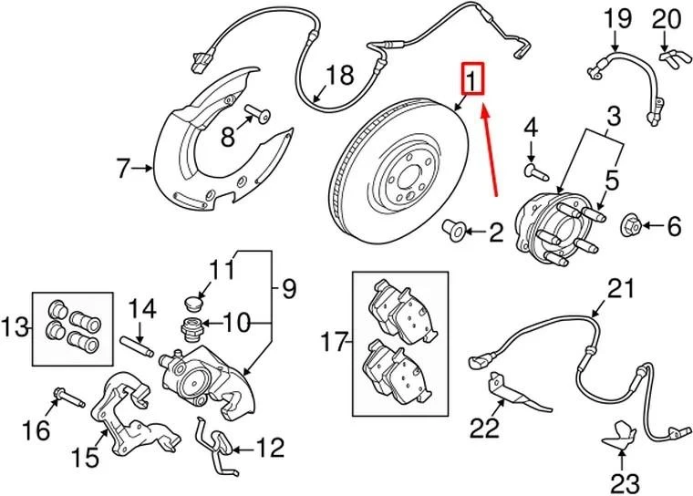 Land Rover Range Rover Velar Priekinis Diskinių Stabdžių Rotorius Lr125902