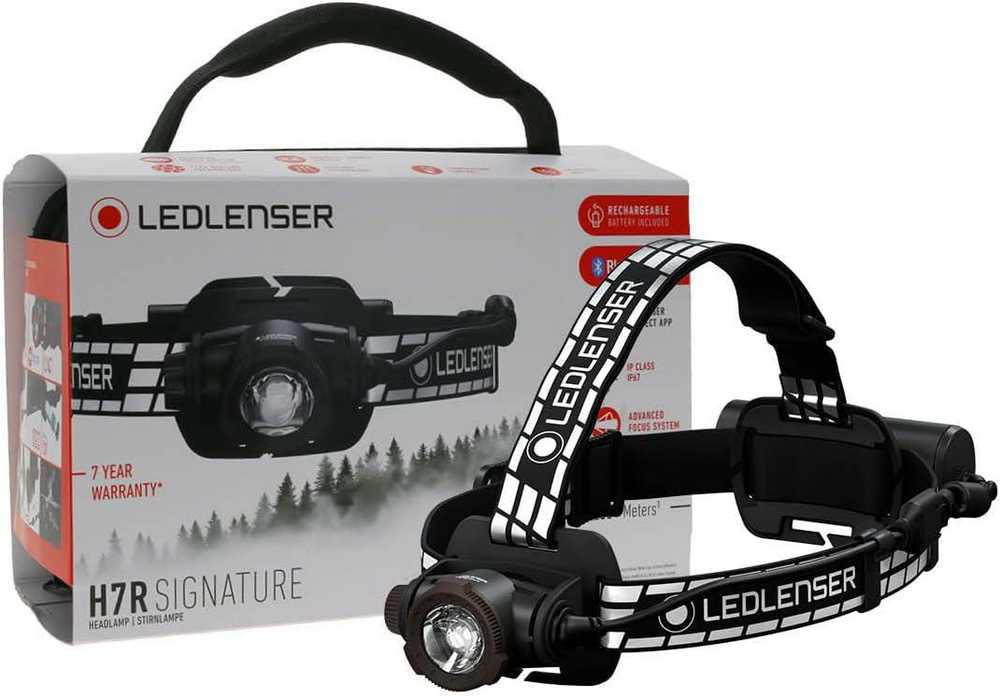 LED Lenser Ledlenser H7R Signature Juodas Headband prožektorius
