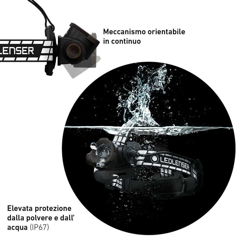 LED Lenser Ledlenser H7R Signature Juodas Headband prožektorius