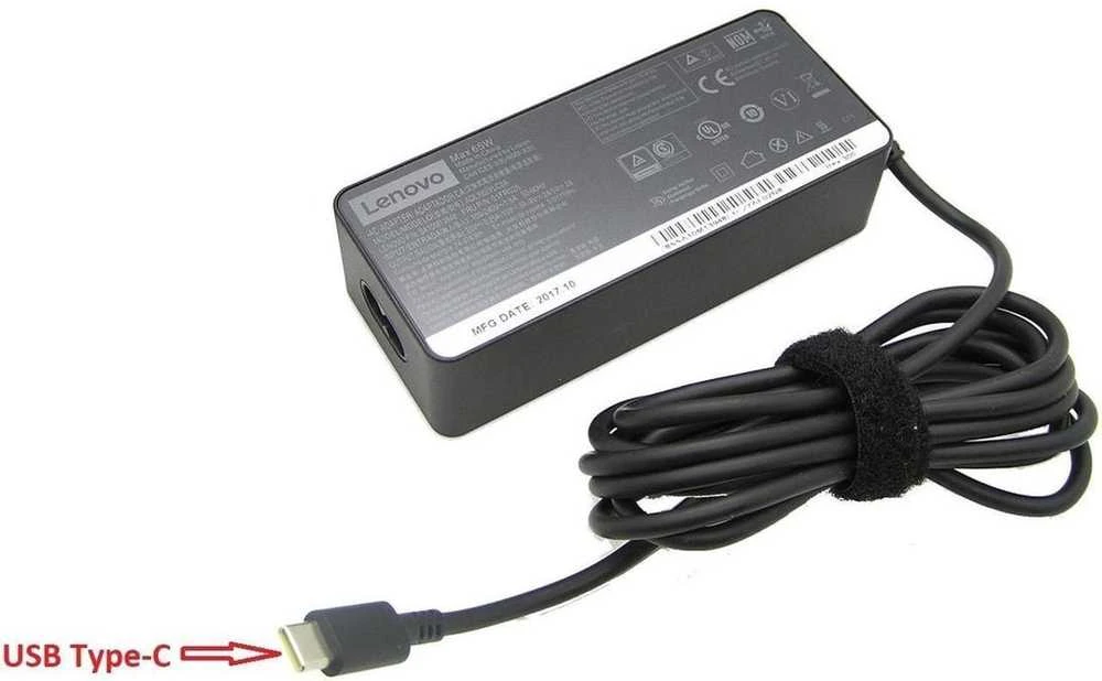 "Lenovo" kintamosios srovės adapteris 01FR031 01FR024 65W C tipo USB C ADLX65YLC3A