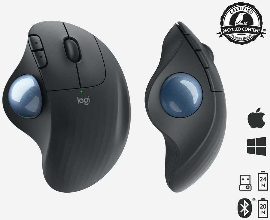 Belaidė Trackball pelė Logitech ERGO M575, juodos spalvos