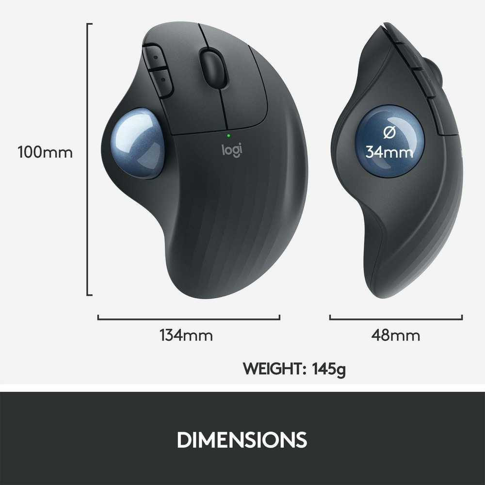 Belaidė Trackball pelė Logitech ERGO M575, juodos spalvos