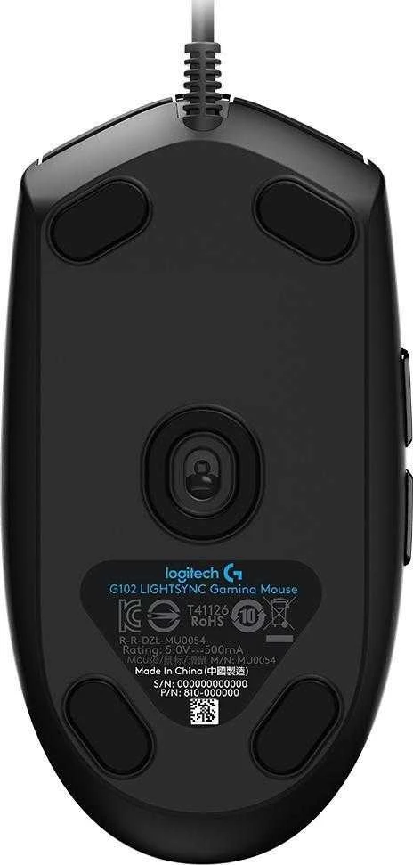Pelė žaidimams Logitech G102 Lightsync, Juoda