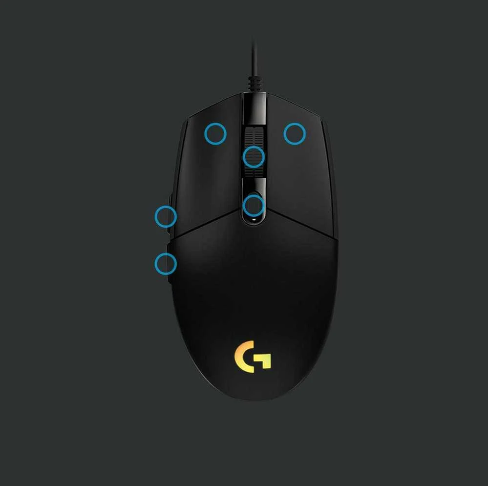 Žaidimų pelė Logitech G203 Lightsync RGB, Juodos spalvos