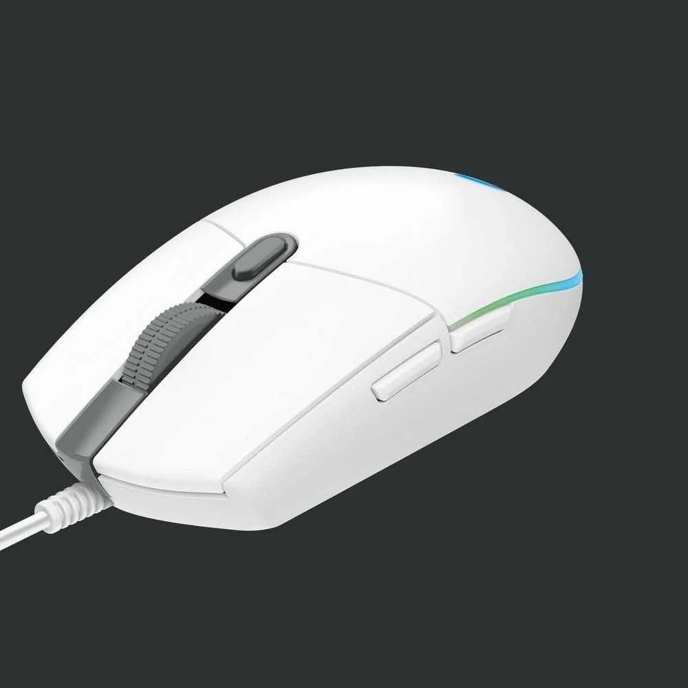 Žaidimų pelė Logitech G203 Lightsync RGB, Balta