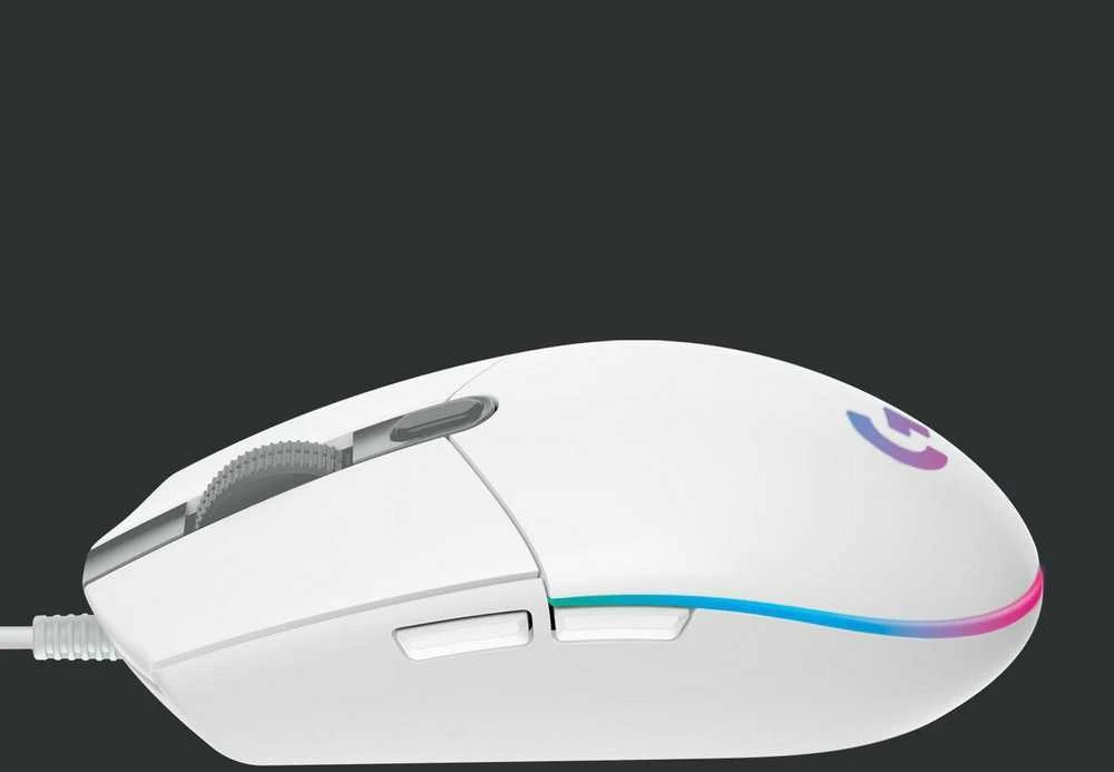 Žaidimų pelė Logitech G203 Lightsync RGB, Balta