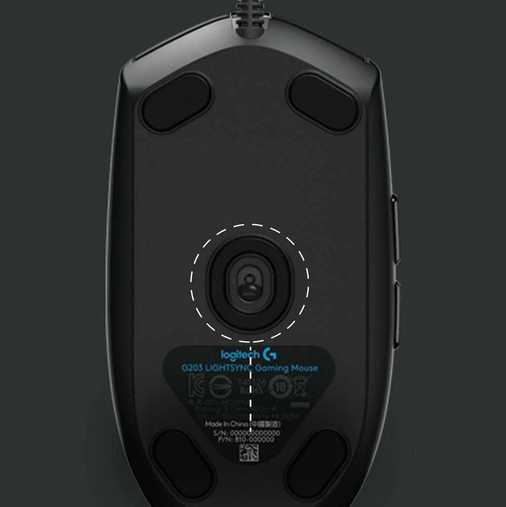 Žaidimų pelė Logitech G203 Lightsync RGB, Juodos spalvos